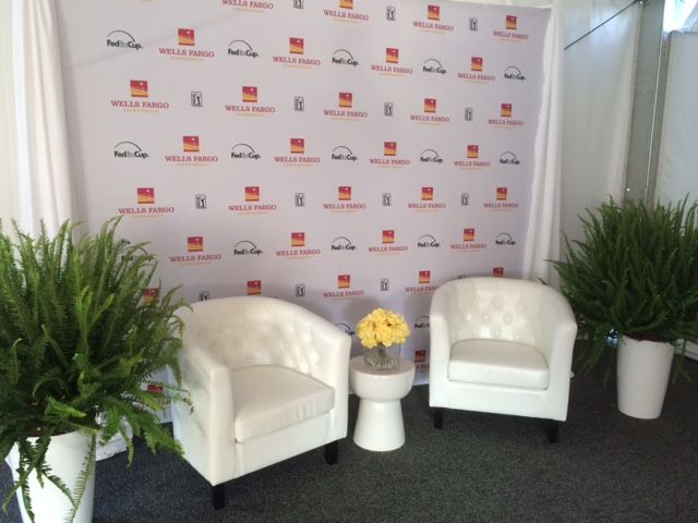 white leather chairs wells fargo golf tournament