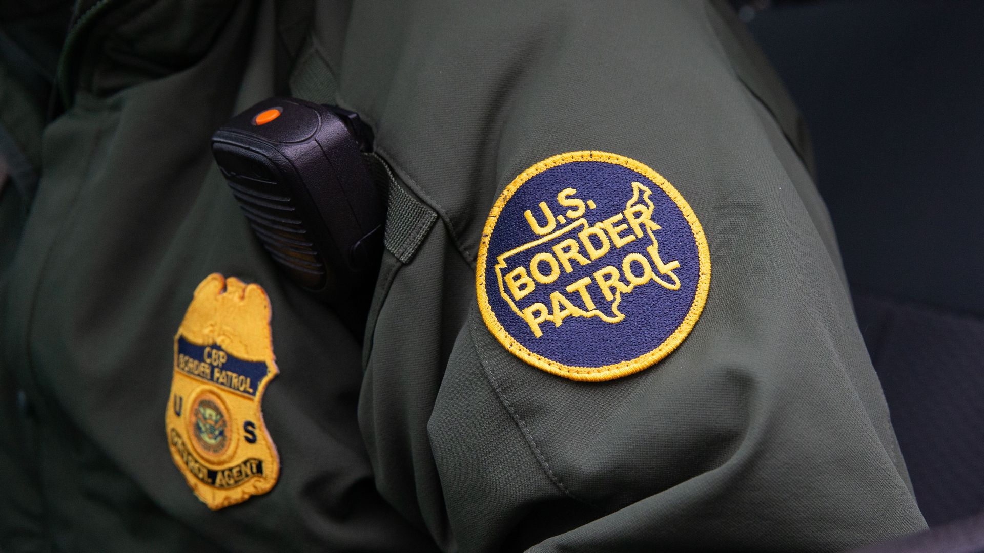 TOPSHOT - This photo shows a US Border Patrol patch on a border agent's uniform in McAllen, Texas, on January 15, 2019. (Photo by SUZANNE CORDEIRO / AFP) (Photo credit should read SUZANNE CORDEIRO/AFP via Getty Images)