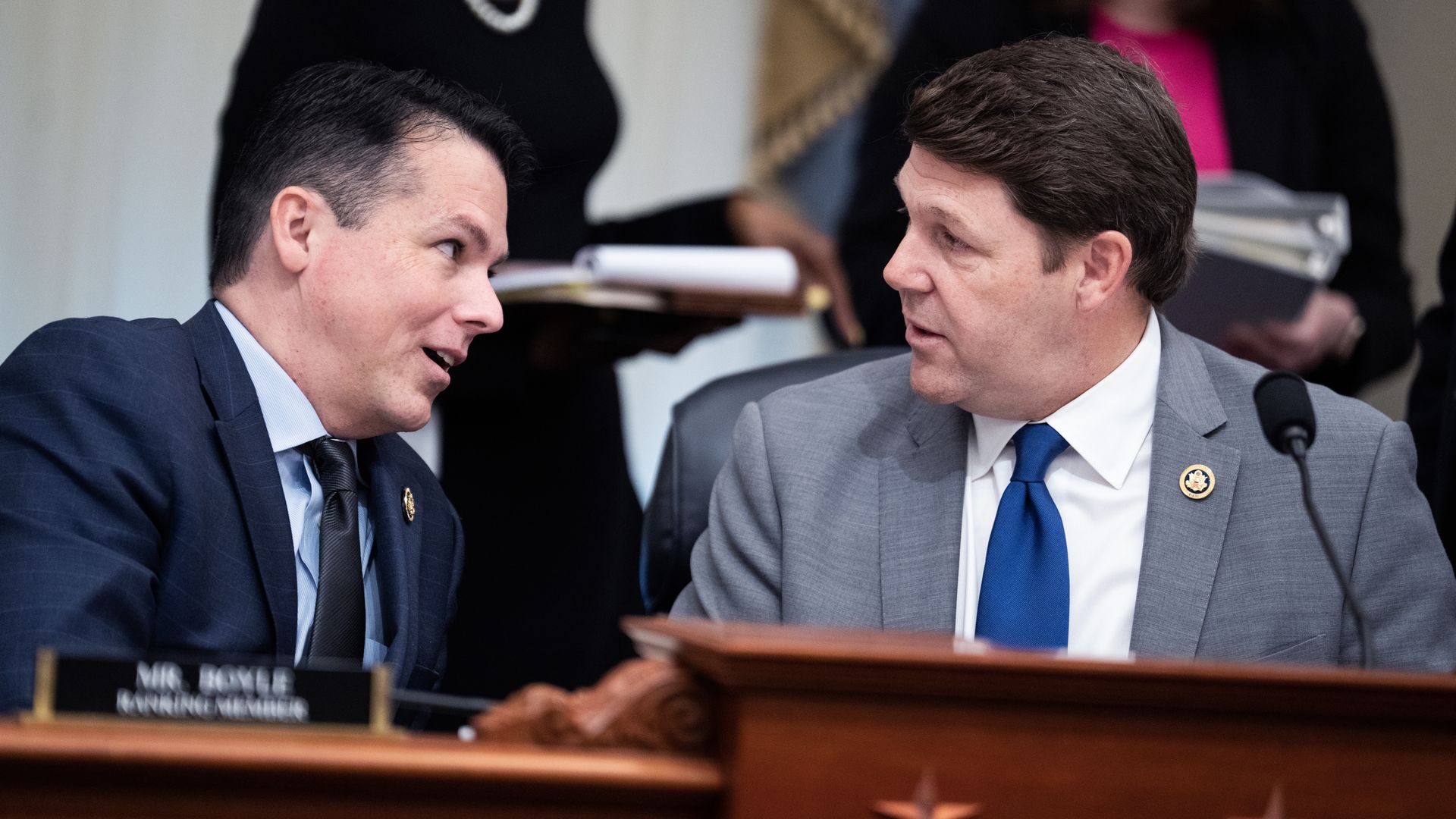 UNITED STATES - MARCH 21: Chairman Rep. Jodey Arrington, R-Texas, right, and ranking member Rep. Bre