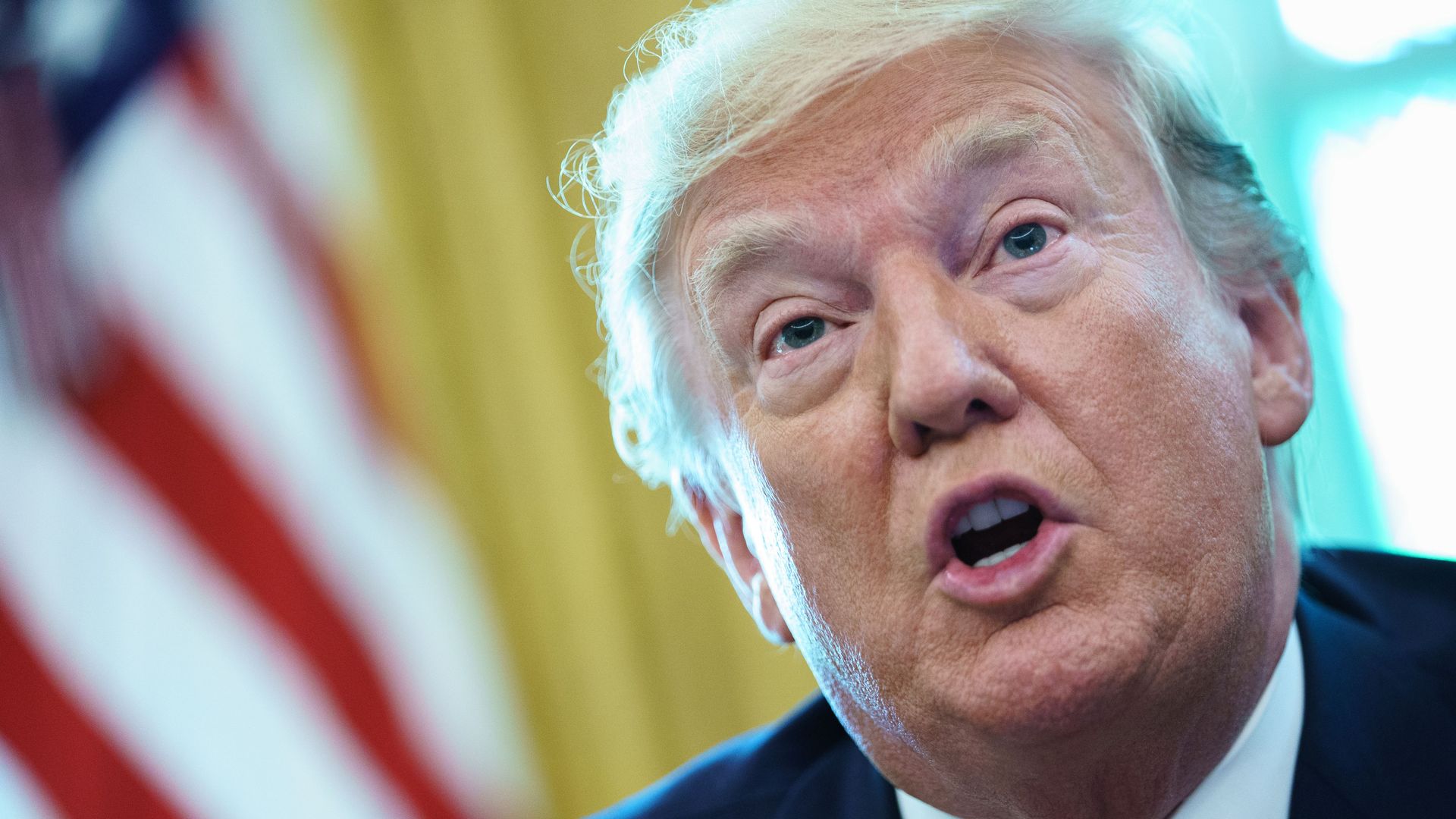 S President Donald Trump speaks before signing an executive order for sanctions on Iran's supreme leader in the Oval Office of the White House on June 24, 2019