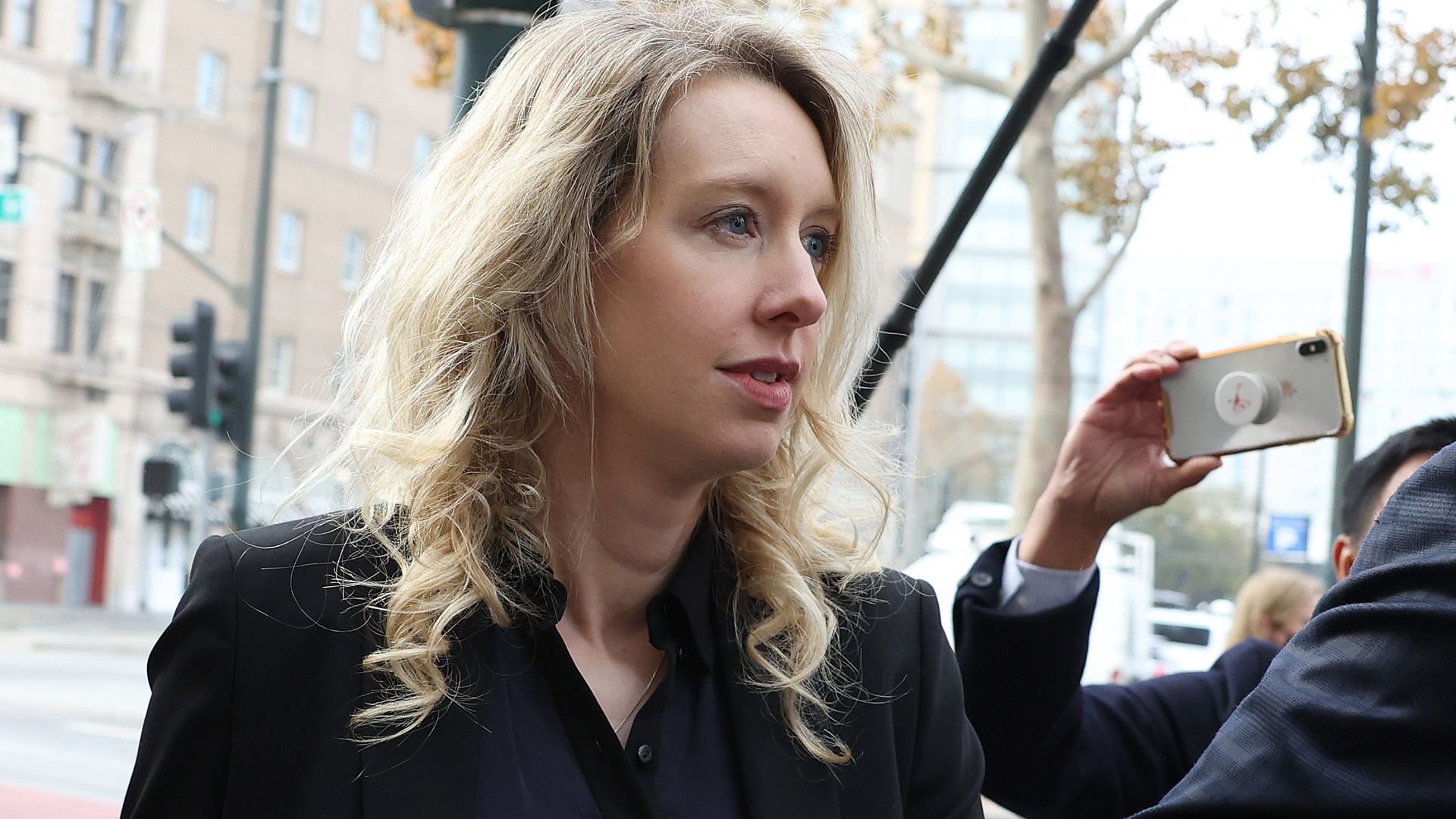 Elizabeth Holmes at the federal courthouse in San Jose, Calif., on the day of her sentencing.