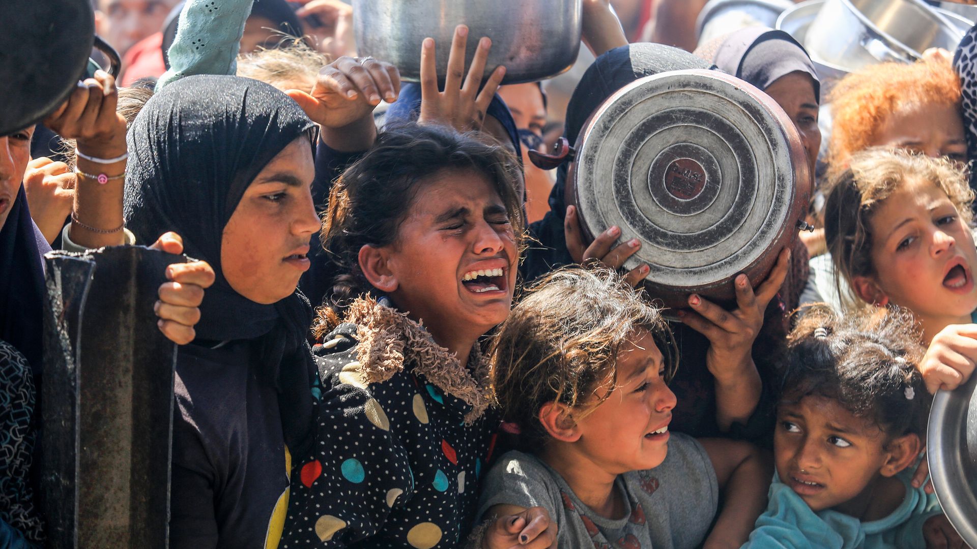 sad children with pots