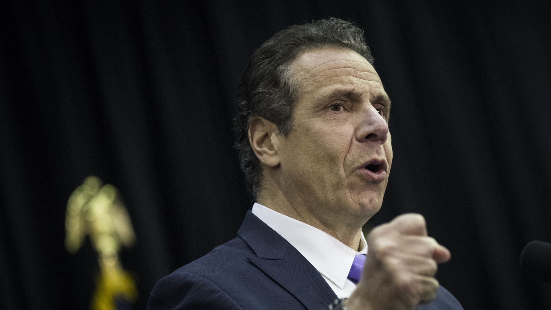  New York Governor Andrew Cuomo speaks during a bill signing event at John Jay College
