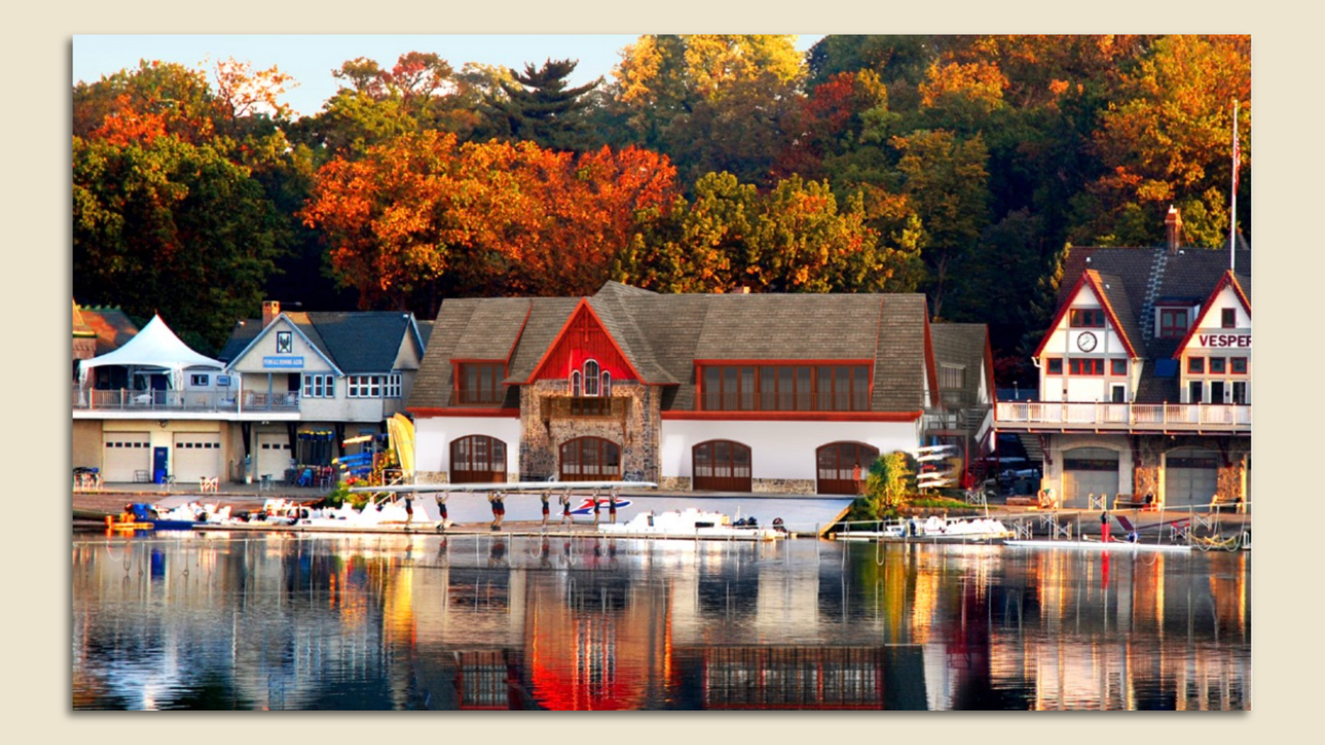 University of Pennsylvania's College Boat Club on the Schuylkill River.