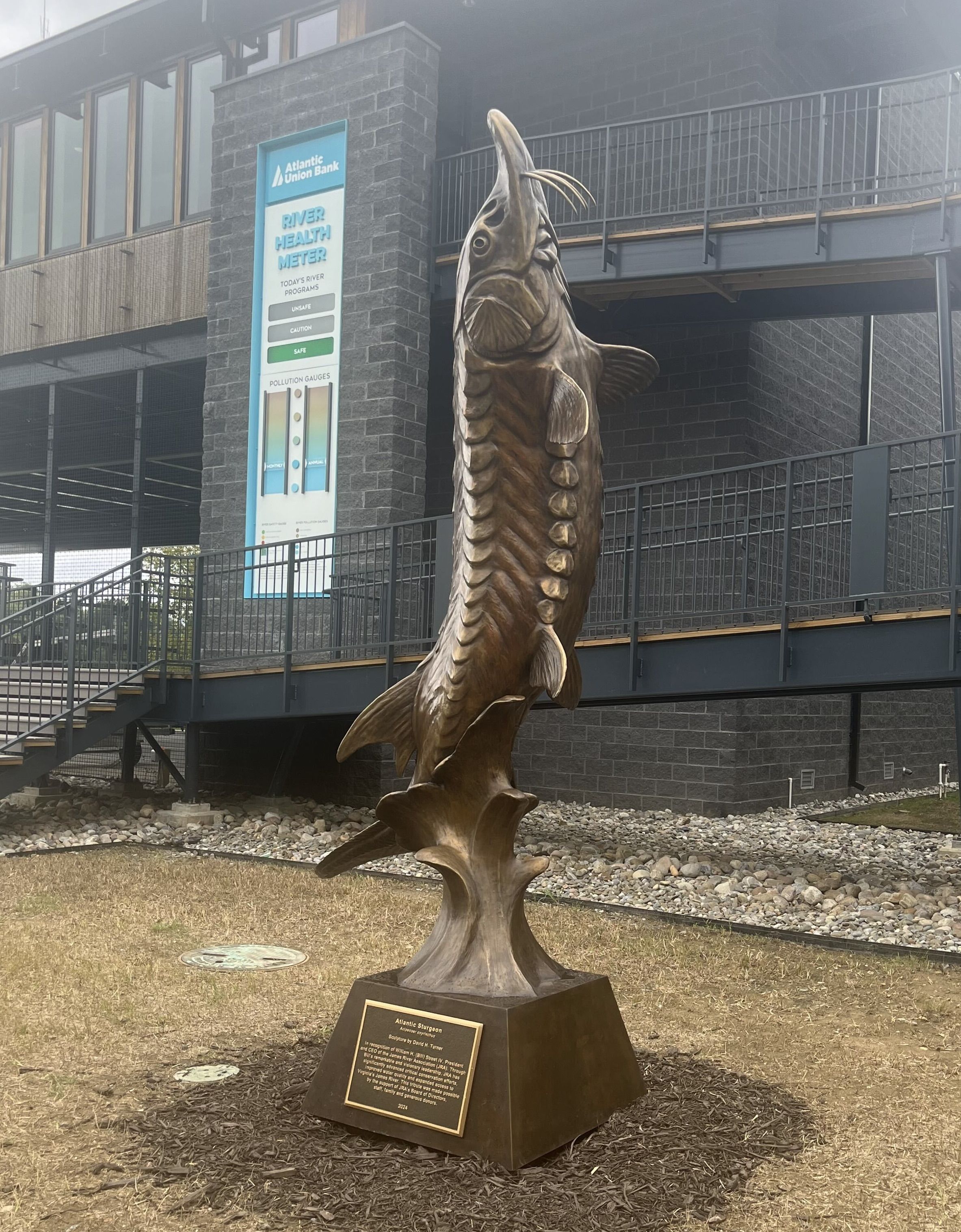 a fish statue 