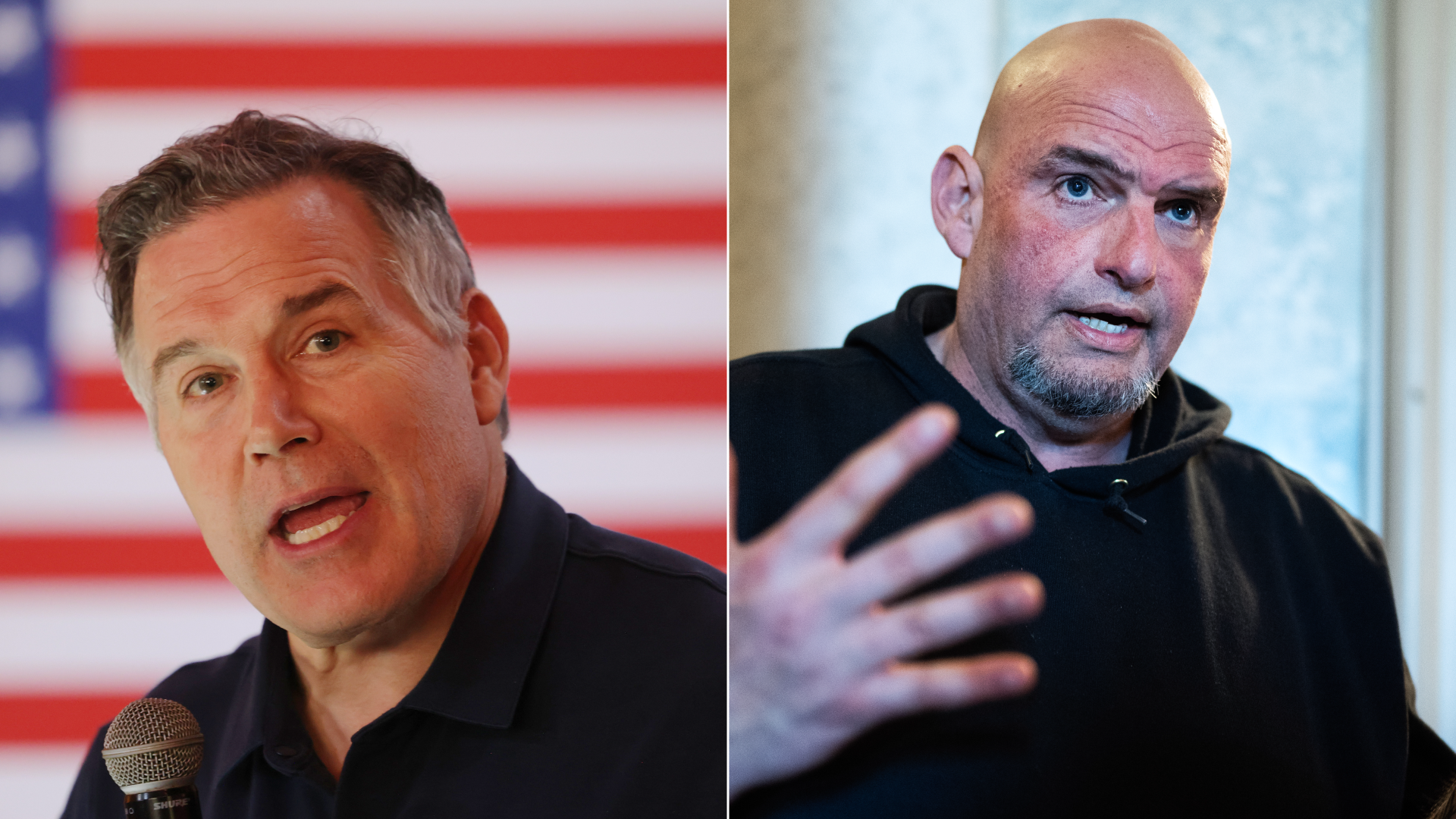 Pennsylvania Senators Dave McCormick and John Fetterman