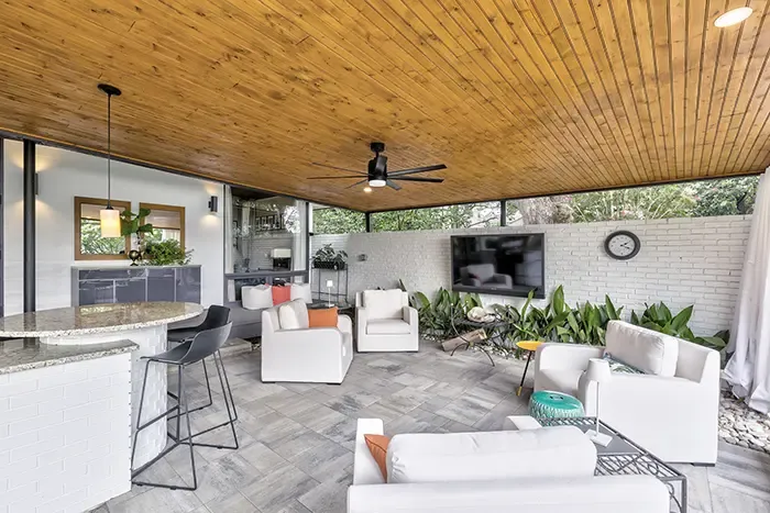 home tour mid century modern on lake wylie living room 2