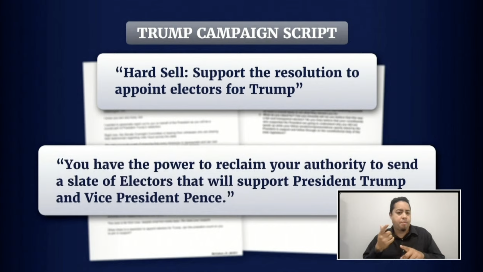 Trump campaign script revealed by the Jan. 6 committee.