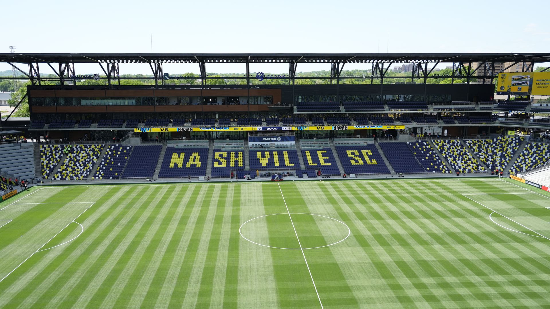 General view of GEODIS Park before the Inaugural home opener game between Philadelphia Union and Nashville SC on May 01, 2022 in Nashville, Tennessee.