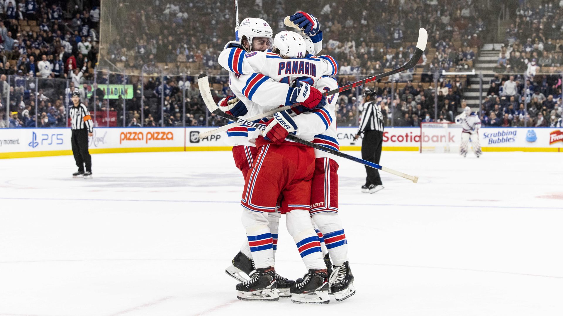 Rangers celebrating