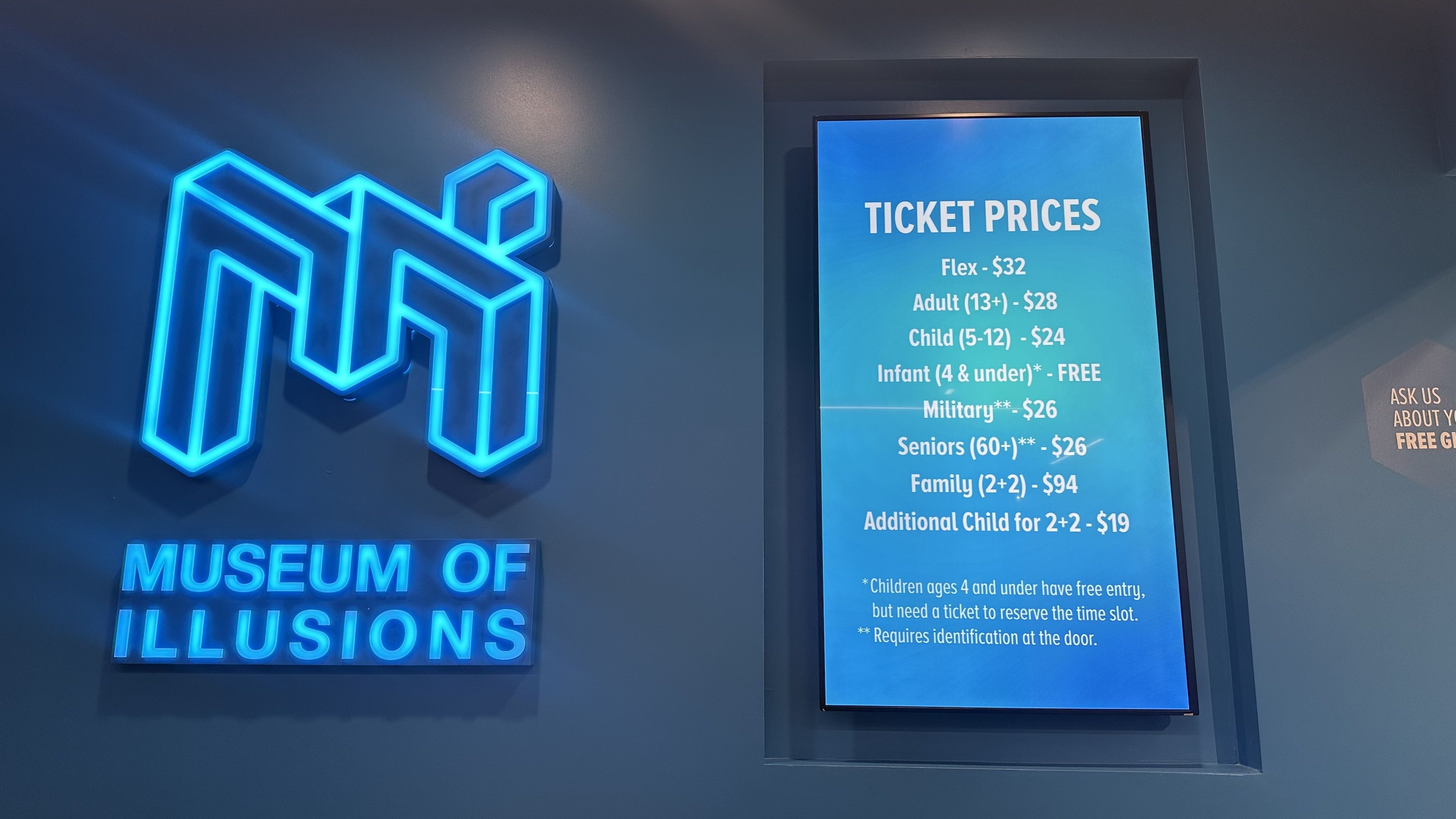 Image shows the prices for the museum in New Orleans. Prices range from $24 to $32.