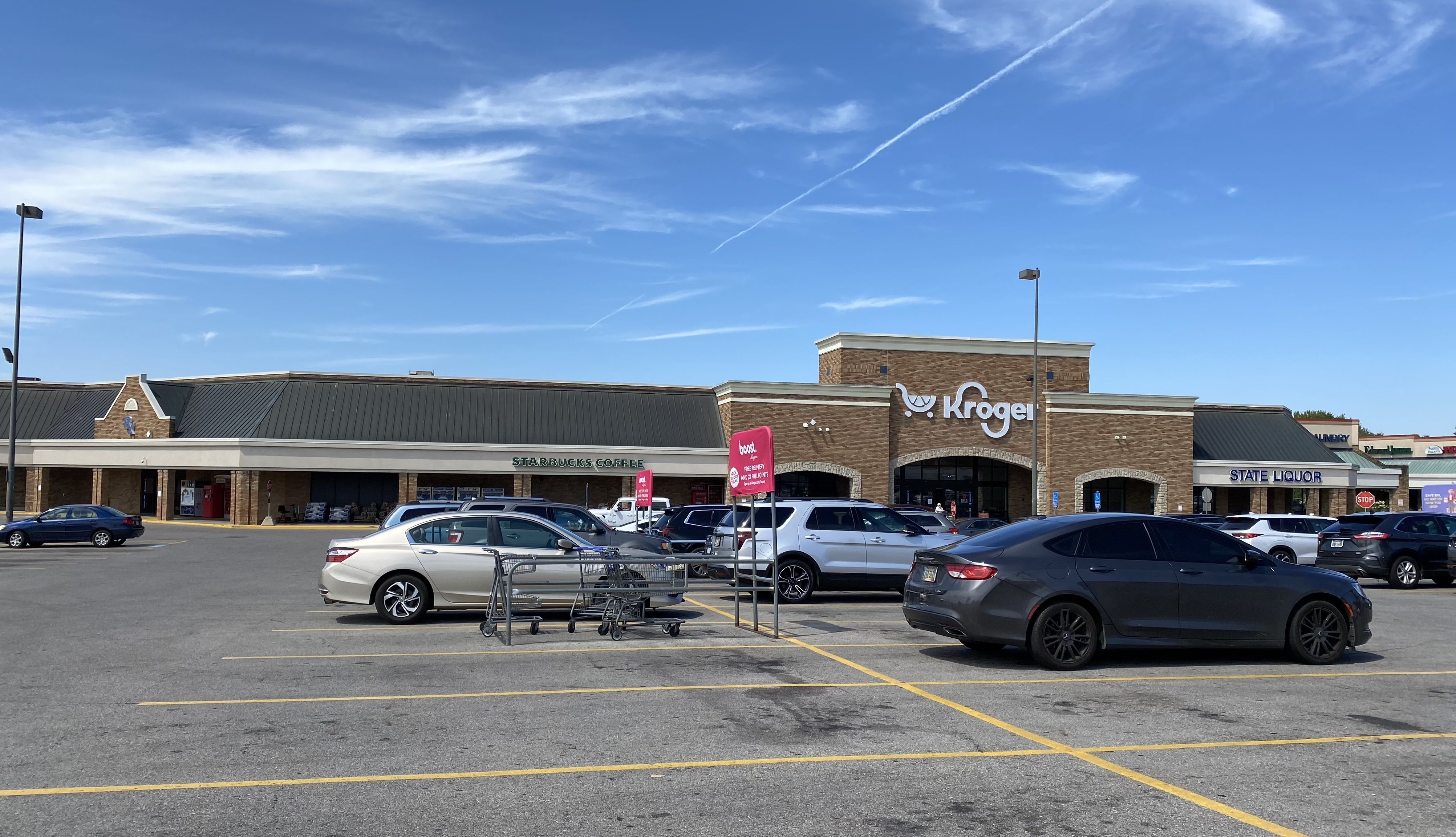 An overview of the Kroger parking lot where the shooting of Ta'Kiya Young happened