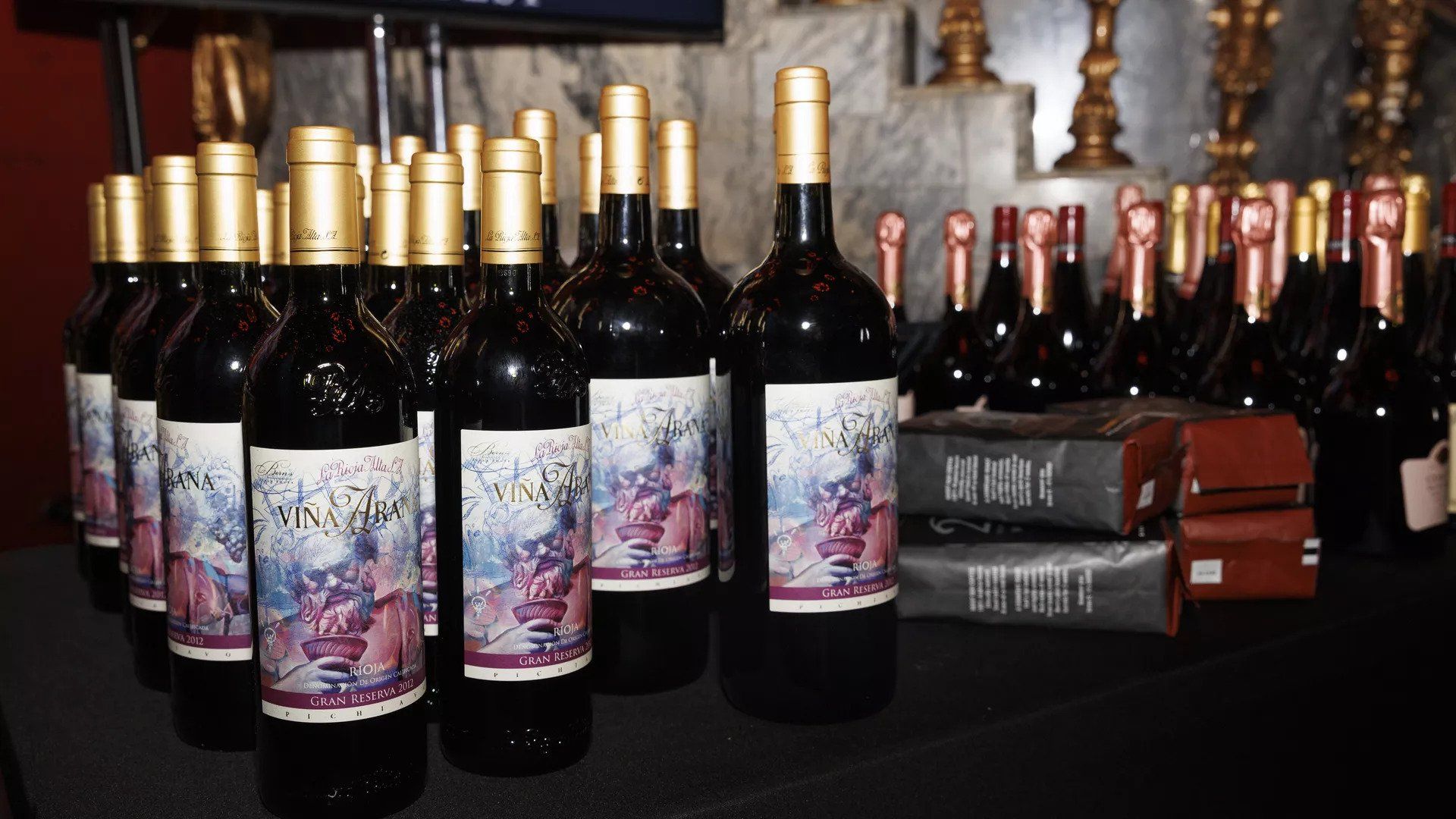 bottles of Bern's new wine with art on the label