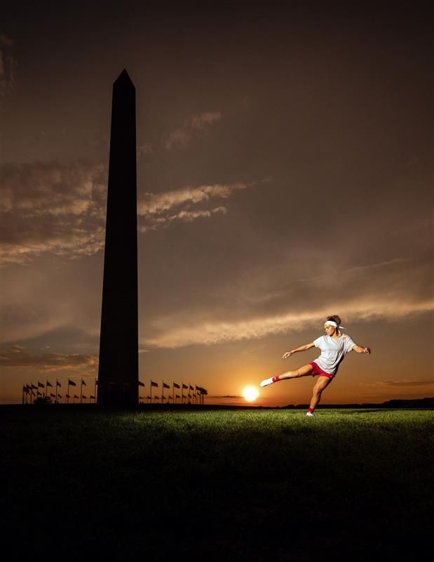 Trinity Rodman at the National Mall