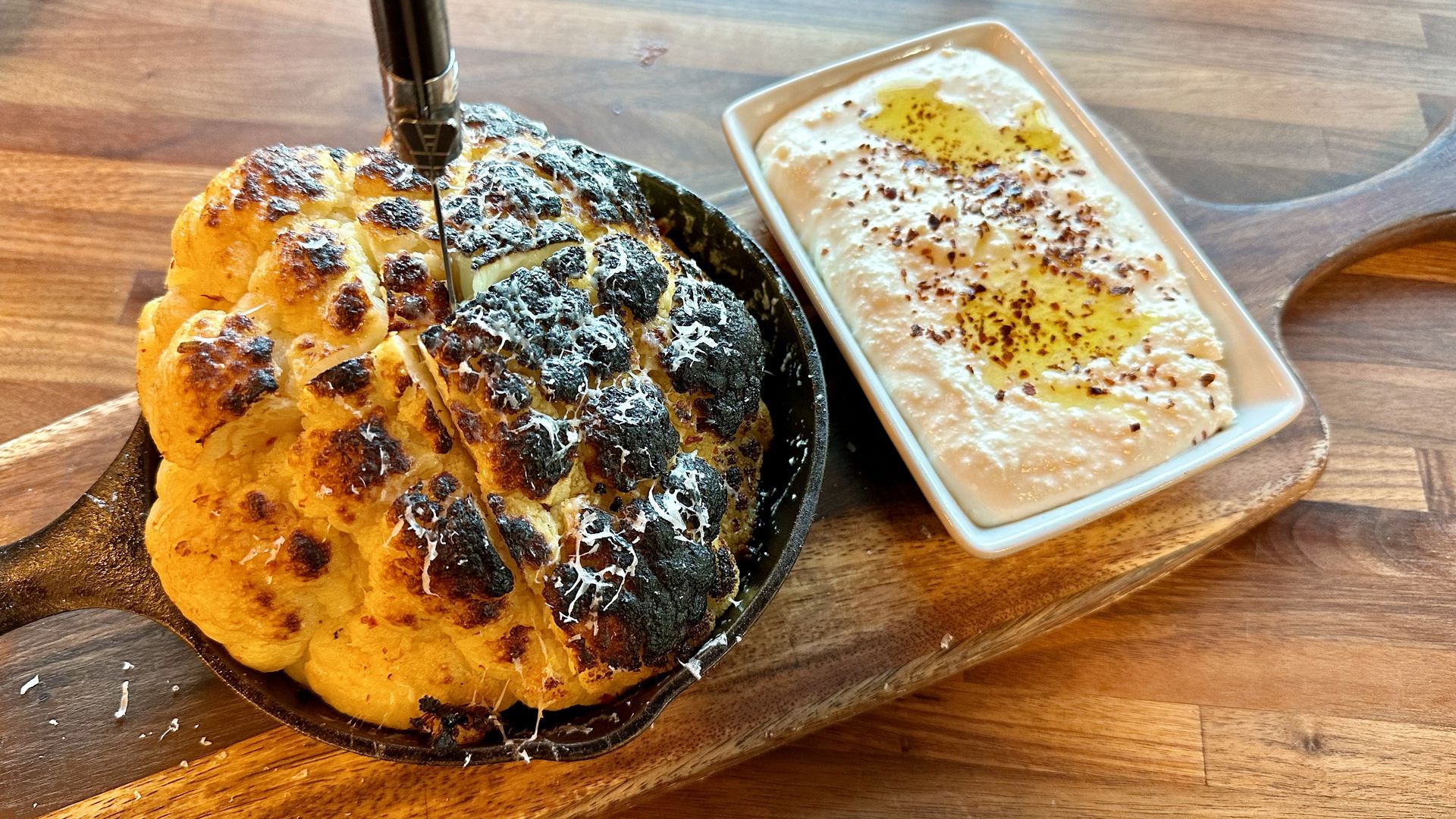 Pizza Domenica's roasted cauliflower is a delicious vegetarian option