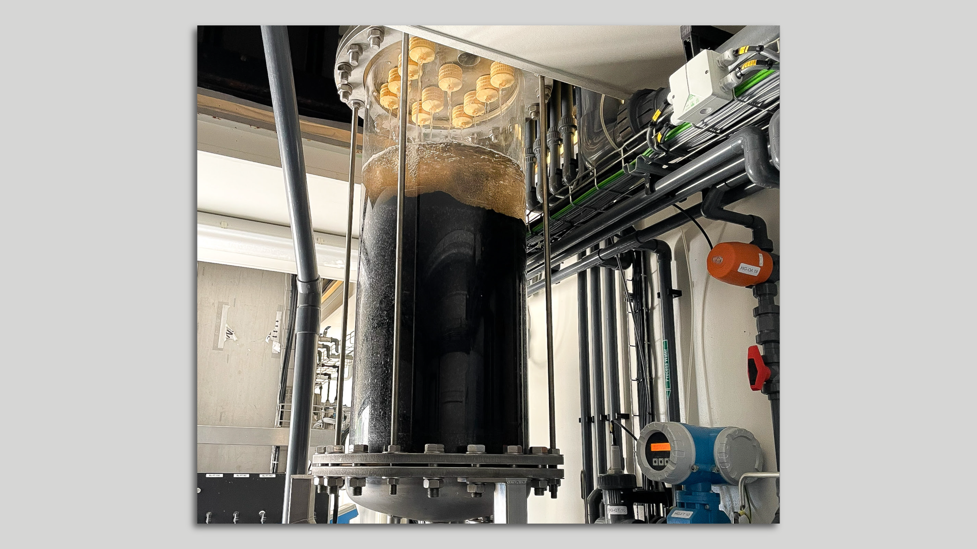 Brown water at the water treatment facility