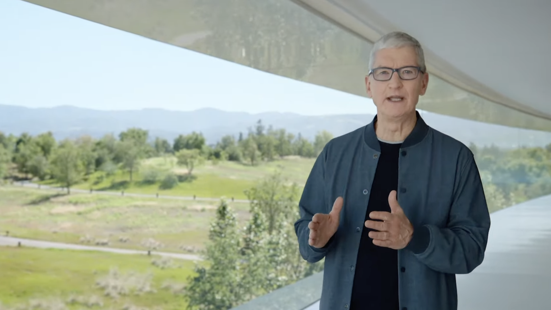 Apple CEO Tim Cook, speaking at WWDC 2022