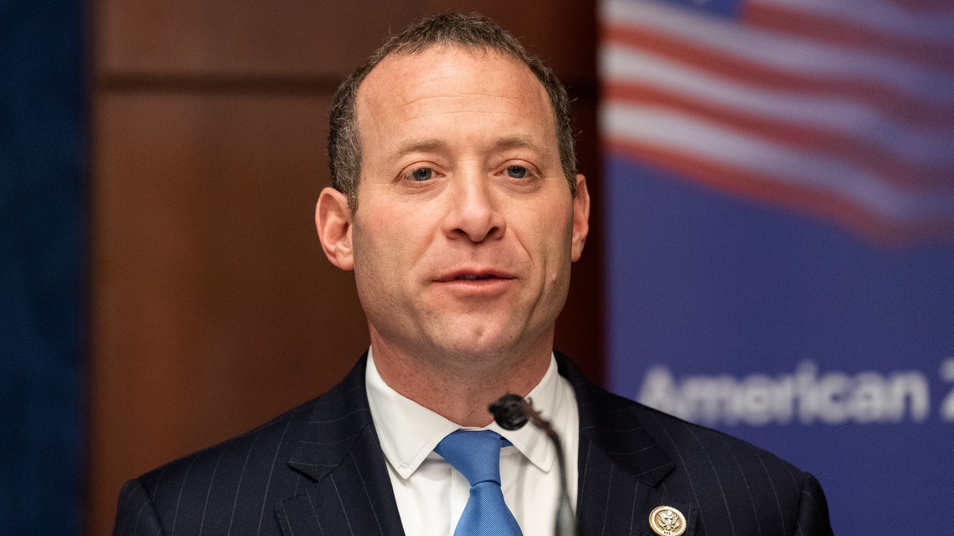 Representative Josh Gottheimer (D-NJ) at the American Zionist Movement / AZM Washington Forumin the Capitol Visitor Center in Washington, DC.