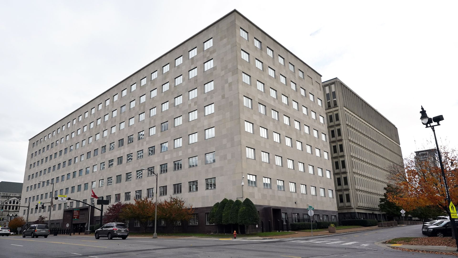 Exterior shot of the Estes Kefauver Federal Building in Nashville.