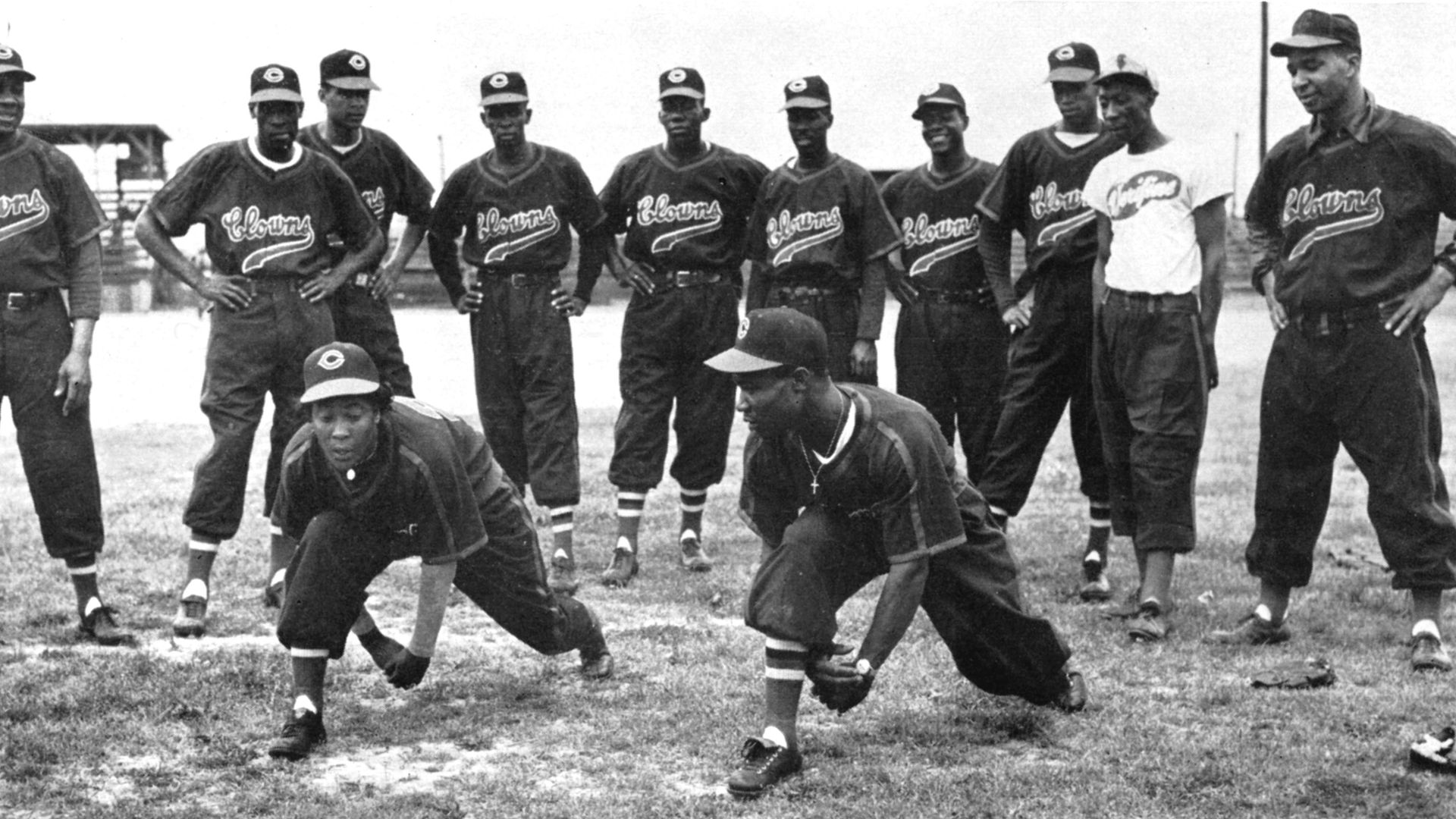 The Indianapolis Clowns practice