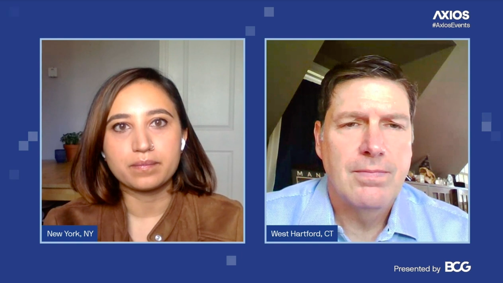 A screenshot of Erica Pandey and MassMutal CEO