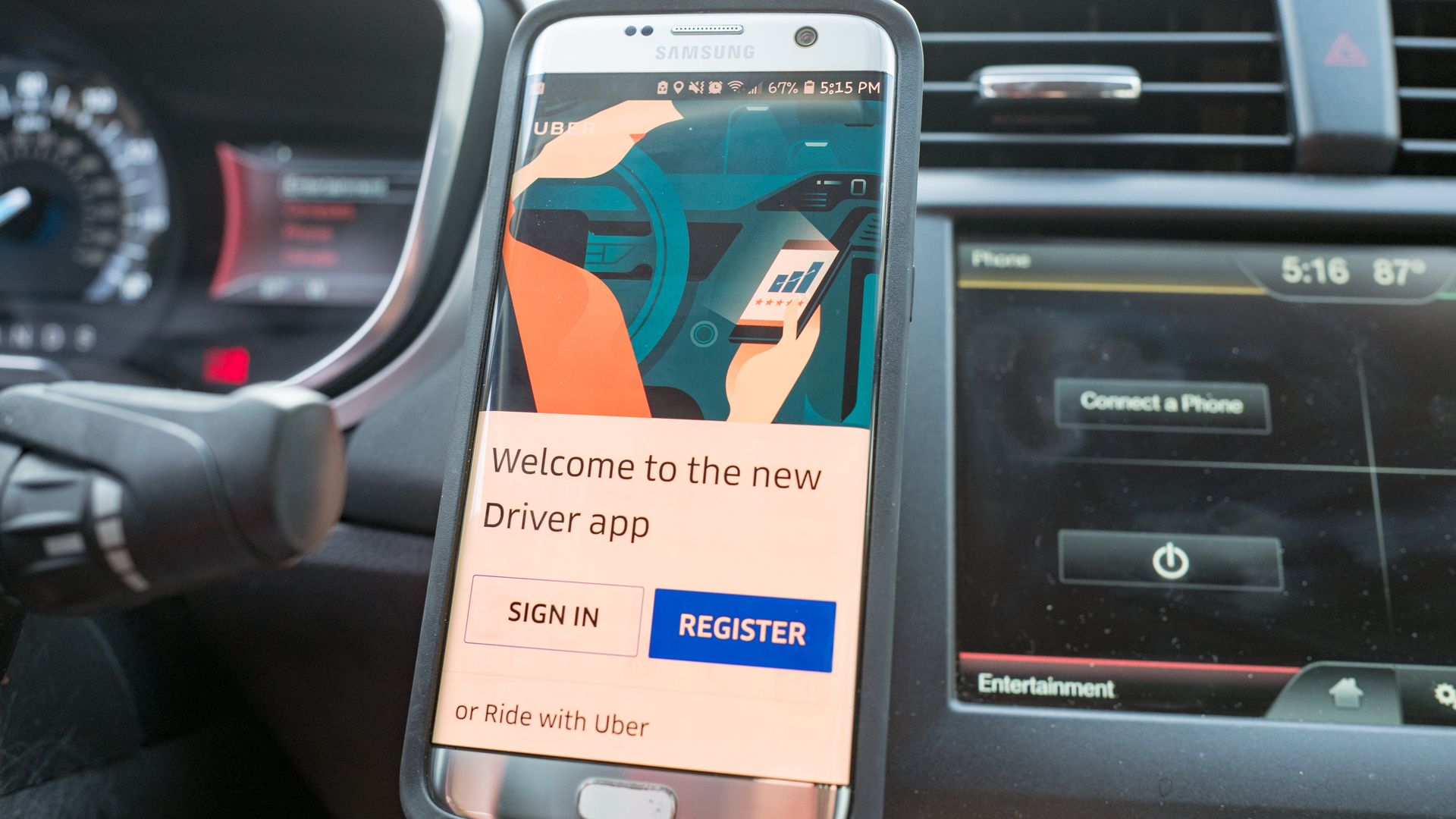 Uber driver app login on phone