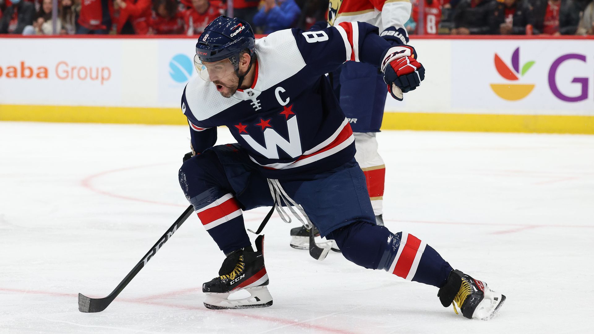 Alex Ovechkin on the ice.
