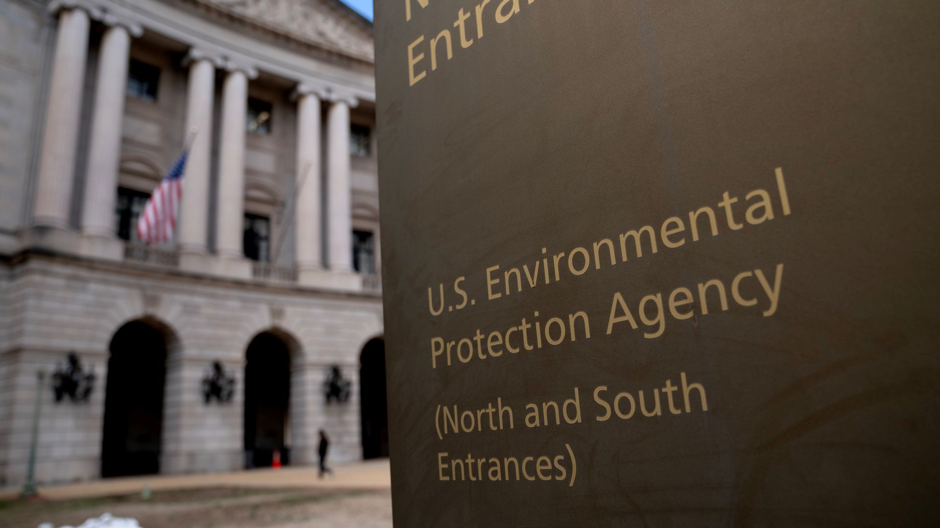 The Environmental Protection Agency (EPA) headquarters in Washington, DC, US, on Tuesday, Feb. 18, 2025. The Environmental Protection Agency said Friday it had fired 388 workers, part of a wave of terminations across the federal government this week spurred by Elon Musk's Department of Government Ef
