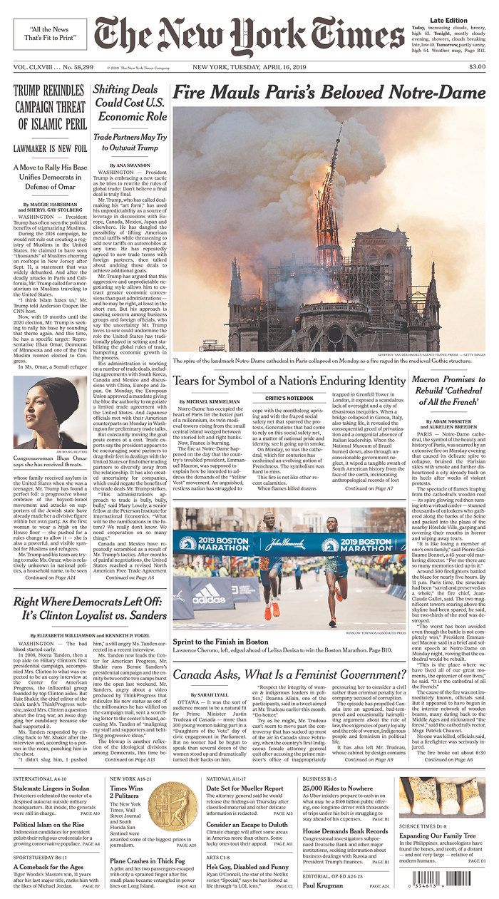 New York Times cover