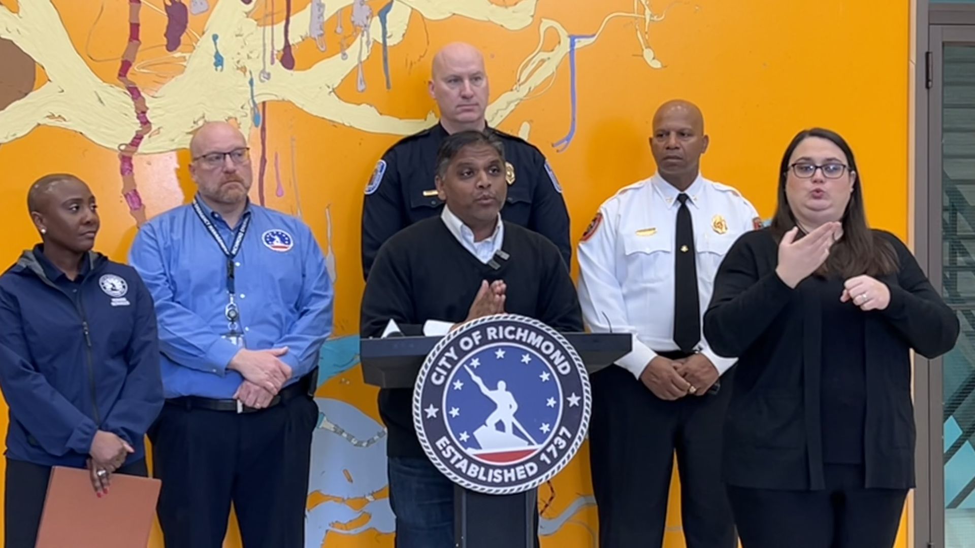 Mayor Avula at a Wednesday press conference 