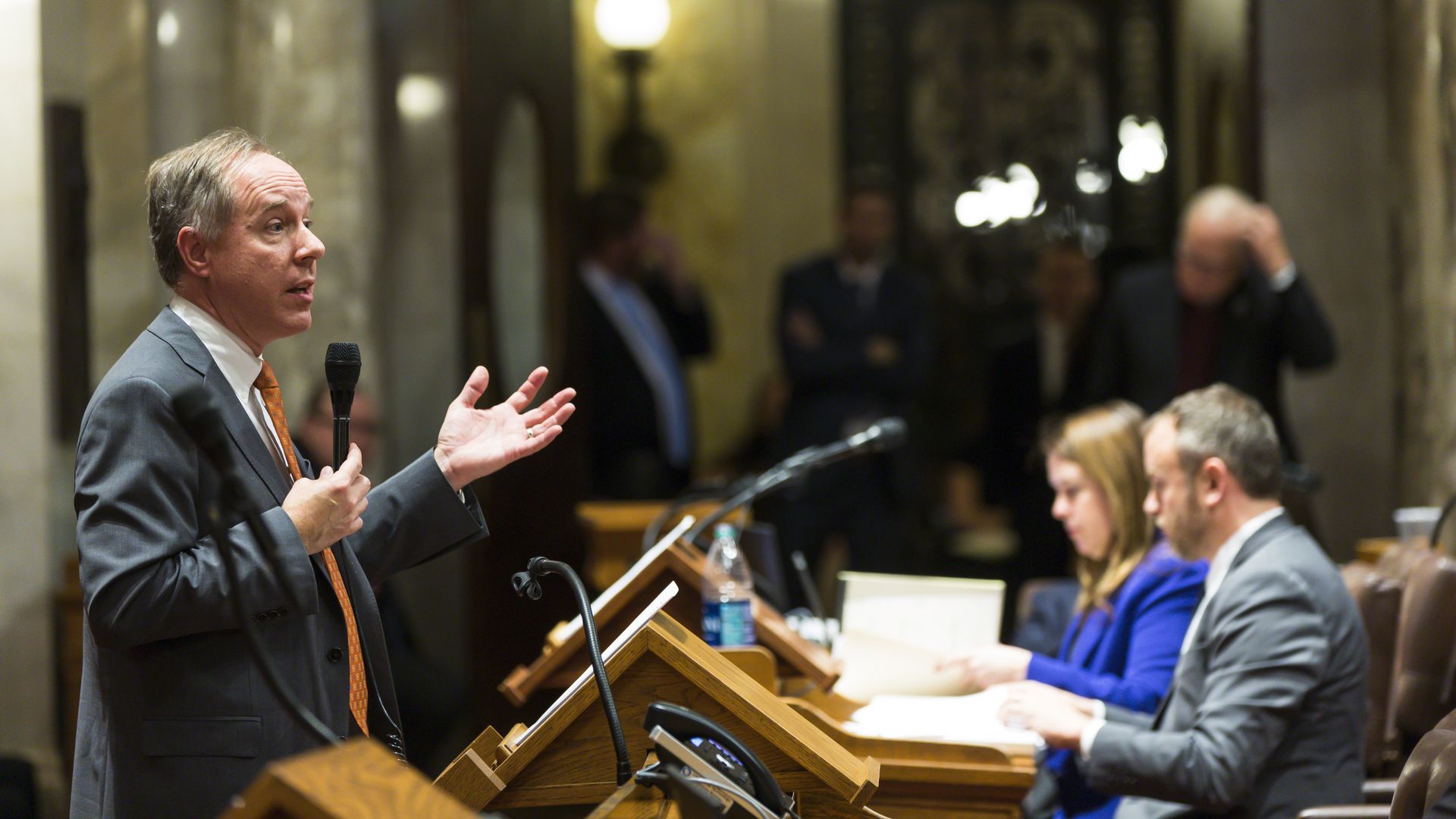 Wisconsin Assembly Speaker Robin Vos (R-Burlington) addresses the Assembly.