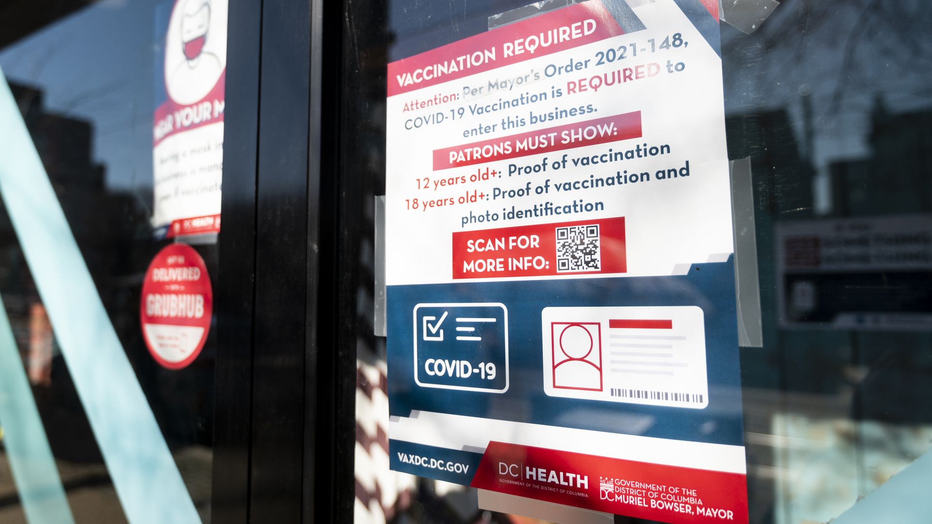 D.C. vaccine mandate sign