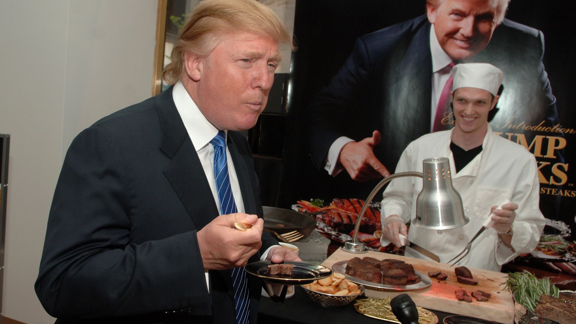 Donald Trump during Launch of Trump Steaks at The Sharper Image.