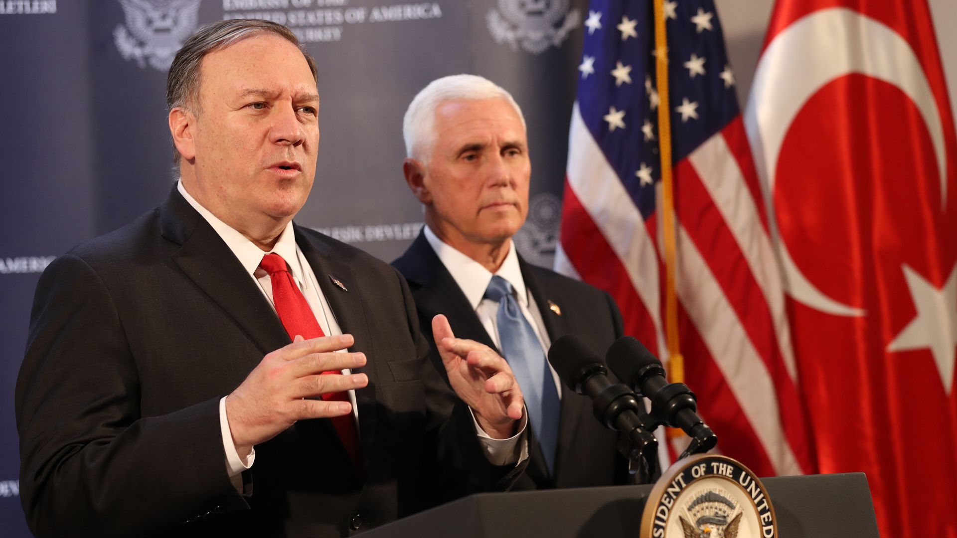 Secretary of State Mike Pompeo and Vice President Mike Pence