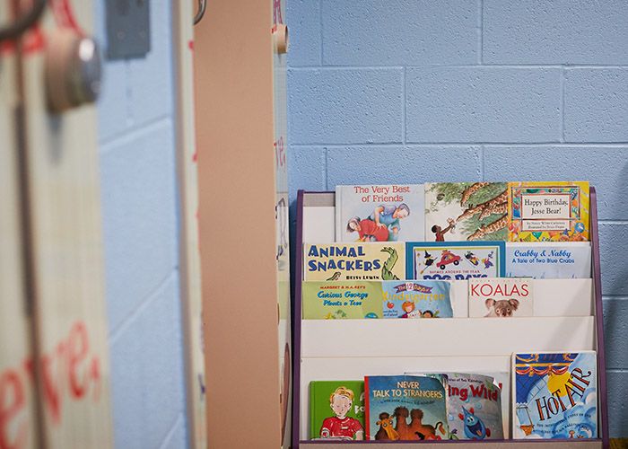 child-friendly visitation room at Mecklenburg County Jail
