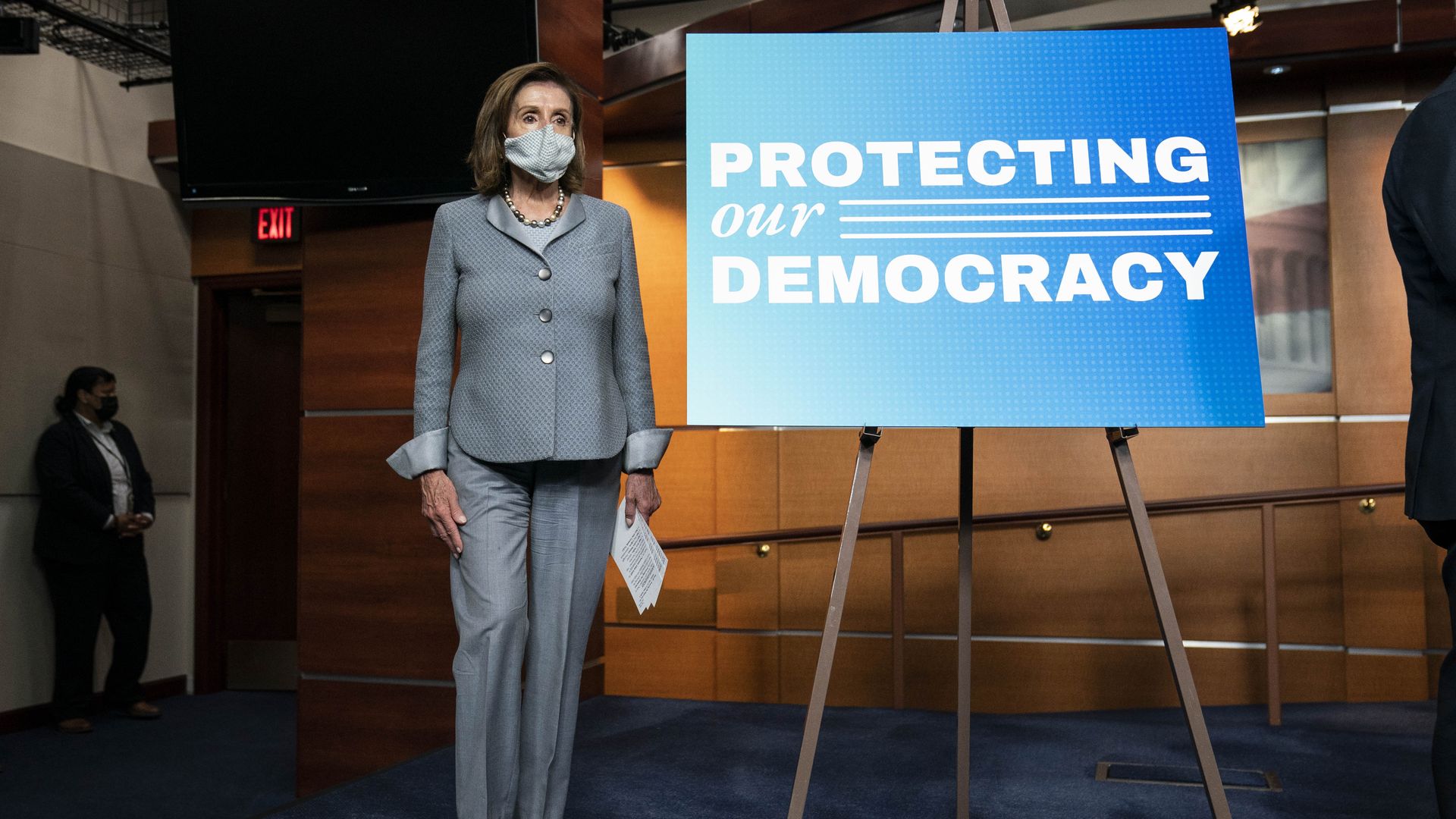 House Speaker Nancy Pelosi is seen during a news conference on Tuesday.