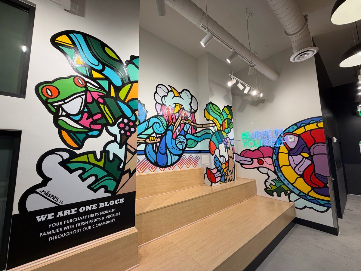 mural inside smoothie shop