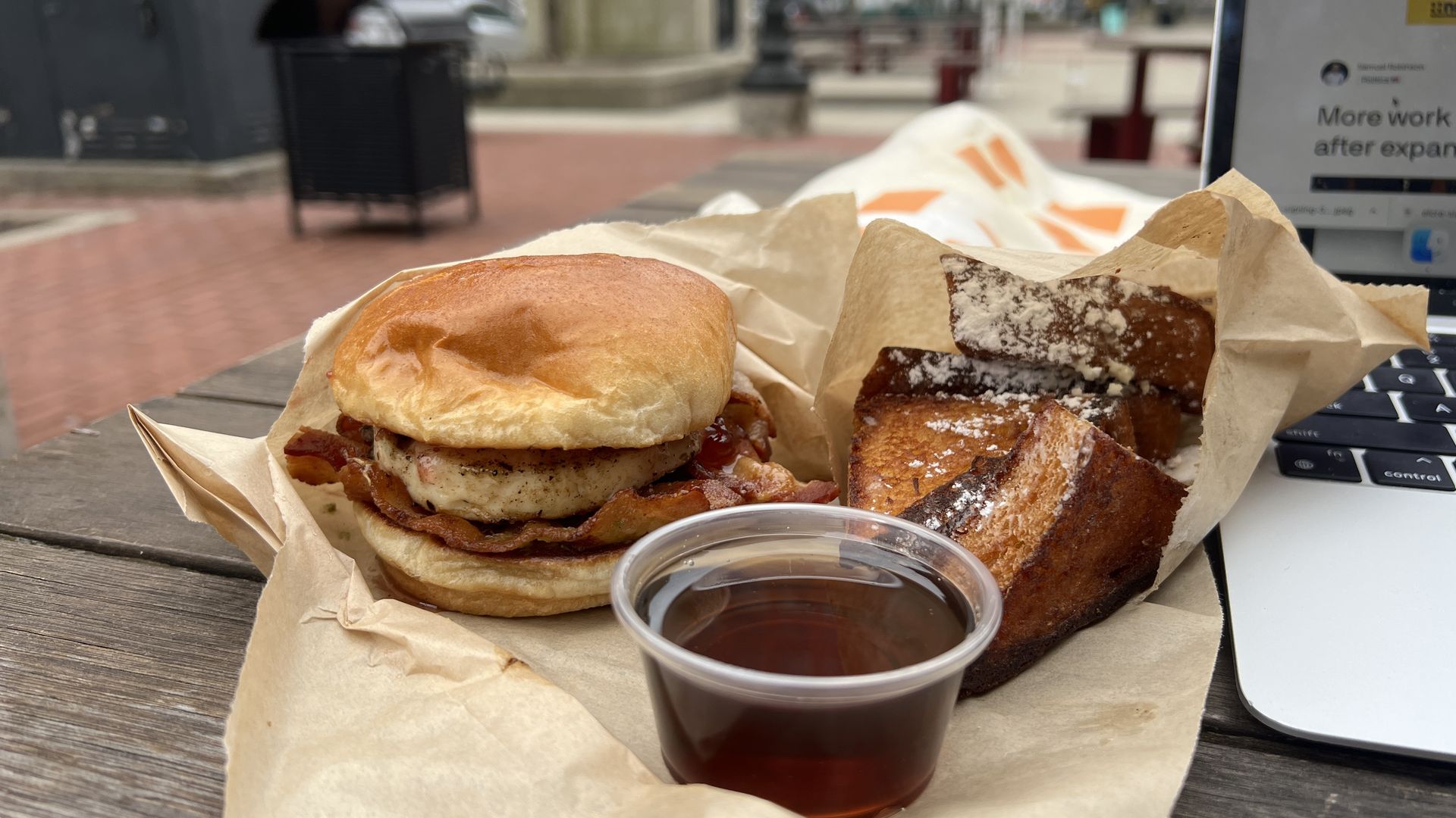 Brioche egg sandwich from Iggy's Eggy's 