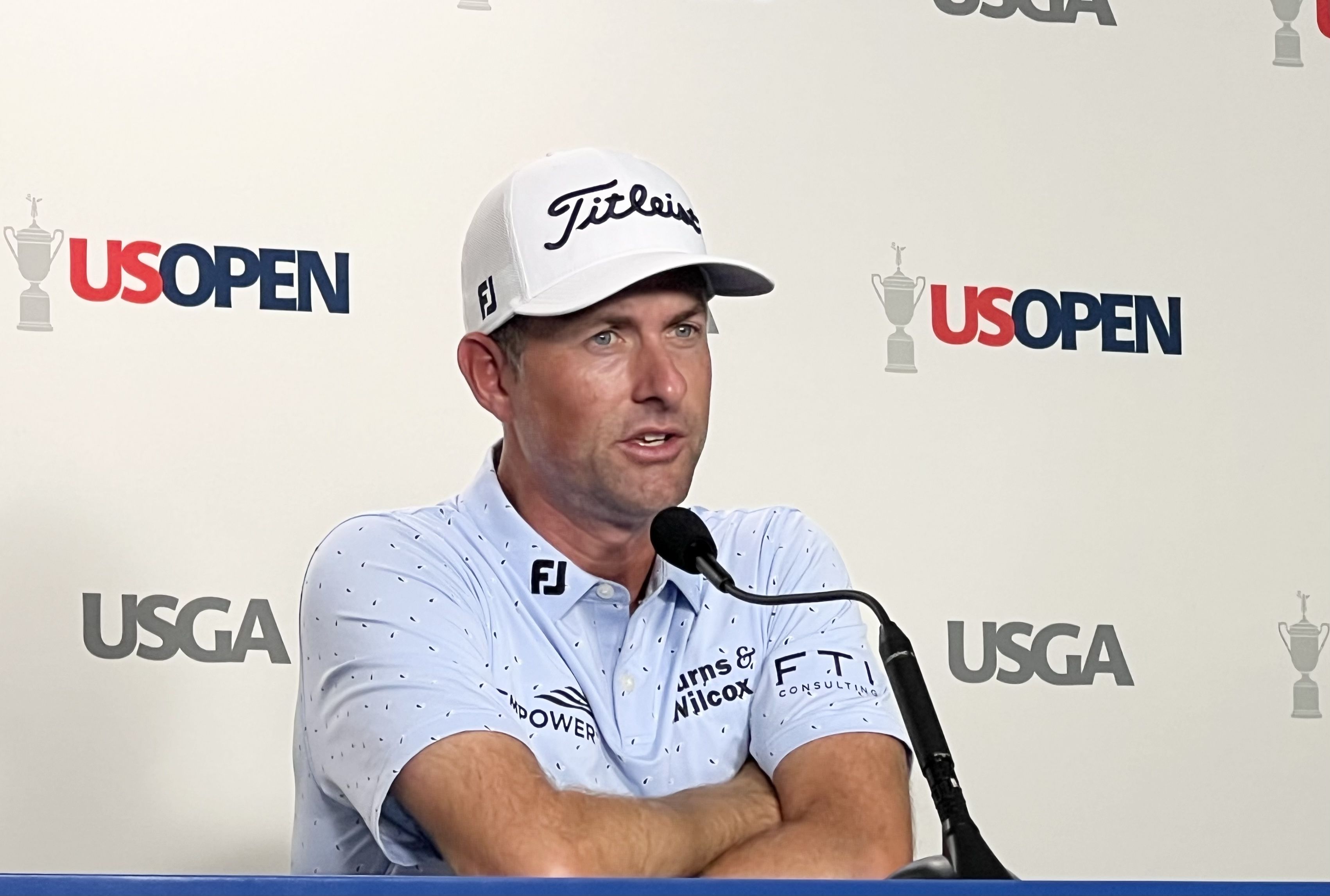 Golfer Webb Simpson at the U.S. Open at Pinehurst