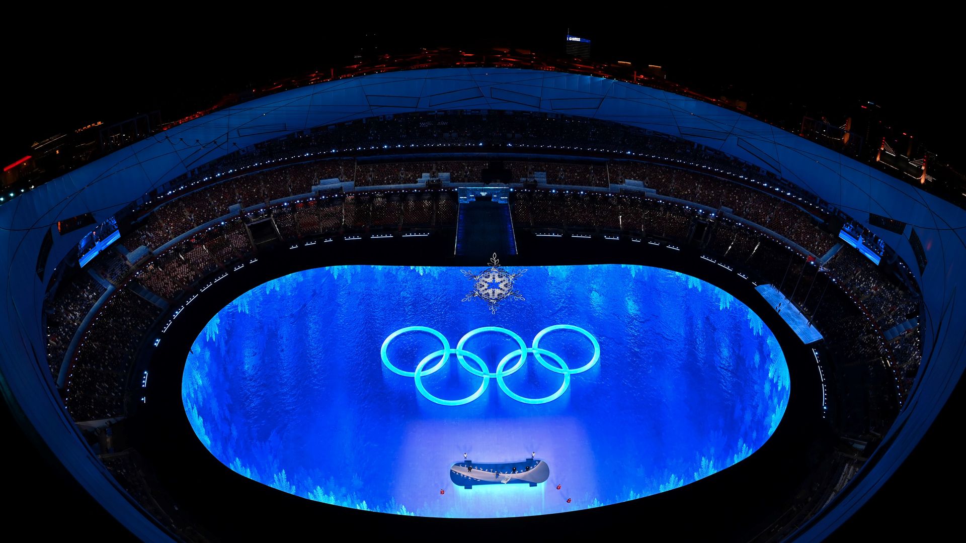 Flag handover at Beijing Olympics 