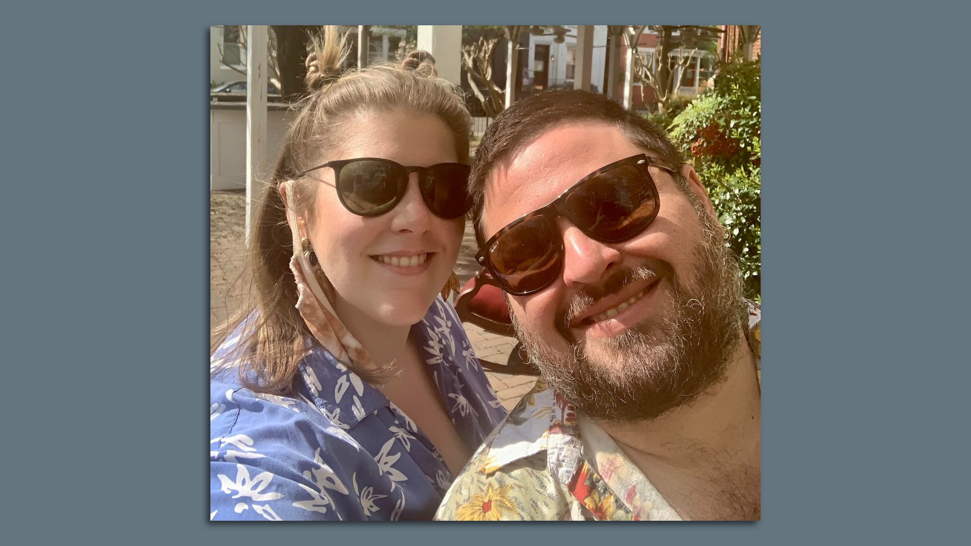 A selfie of Gray and Josh.