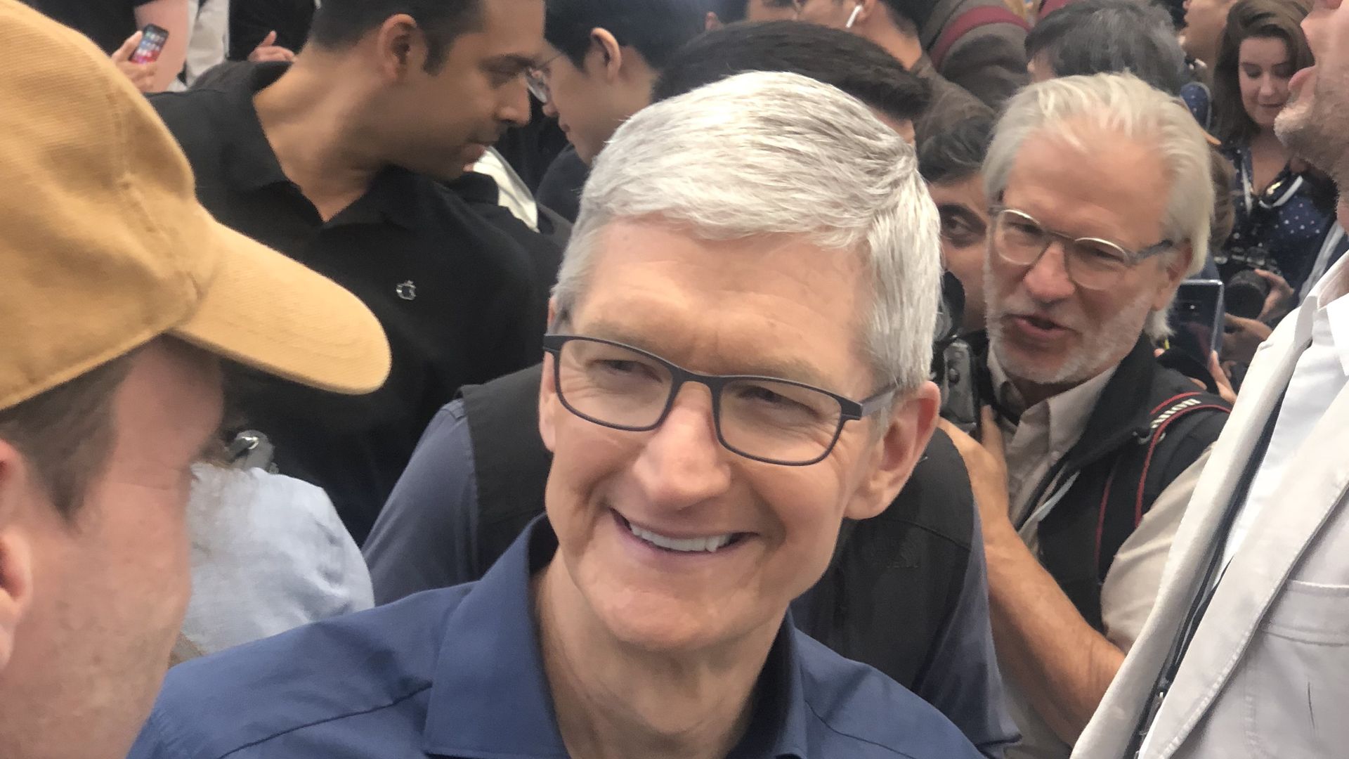 Apple CEO Tim Cook at a 2018 product launch