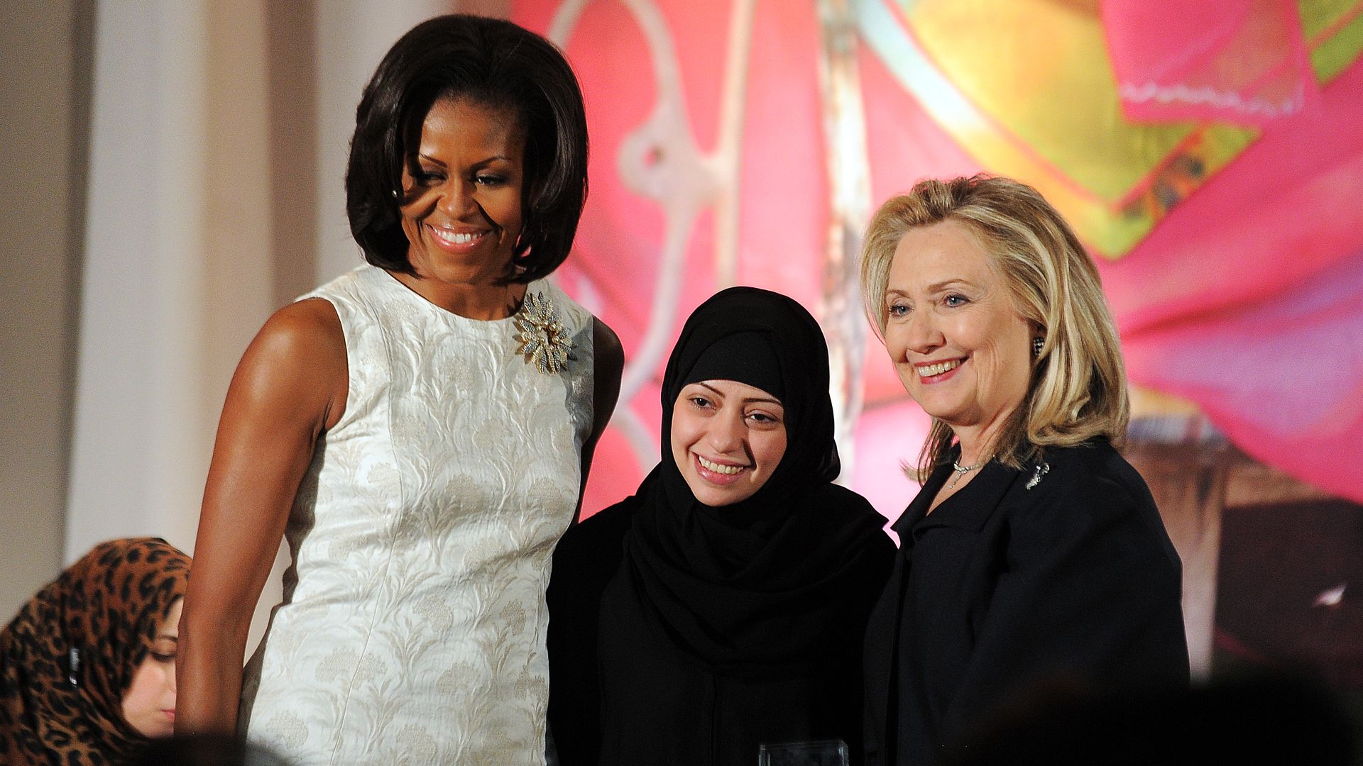 Michelle Obama, Hillary Clinton and a Saudi women's right activist