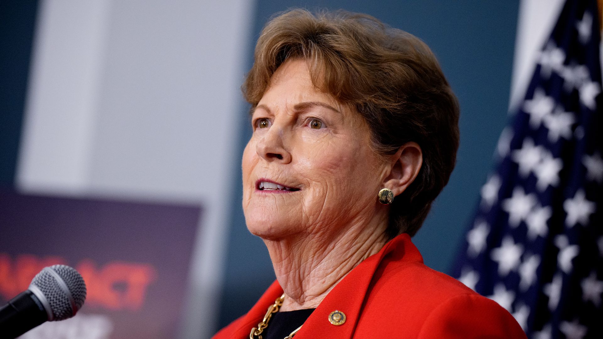 Sen. Jeanne Shaheen speaks at Capitol Hill a news conference on Sept. 16. 