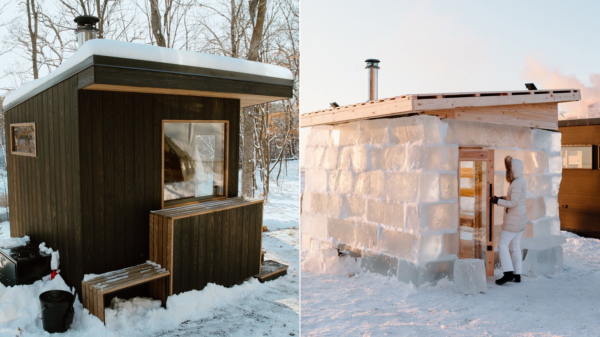 regular sauna and ice sauna