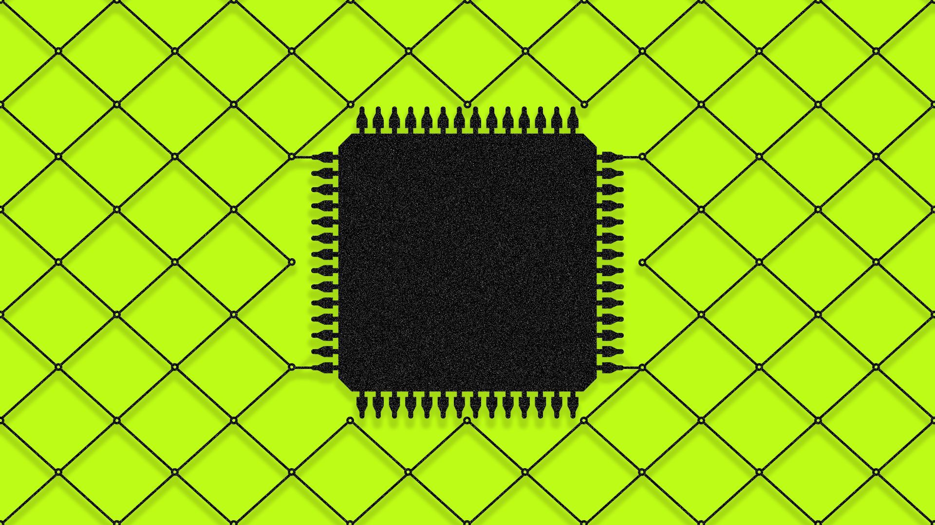 illustration of a semiconductor chip