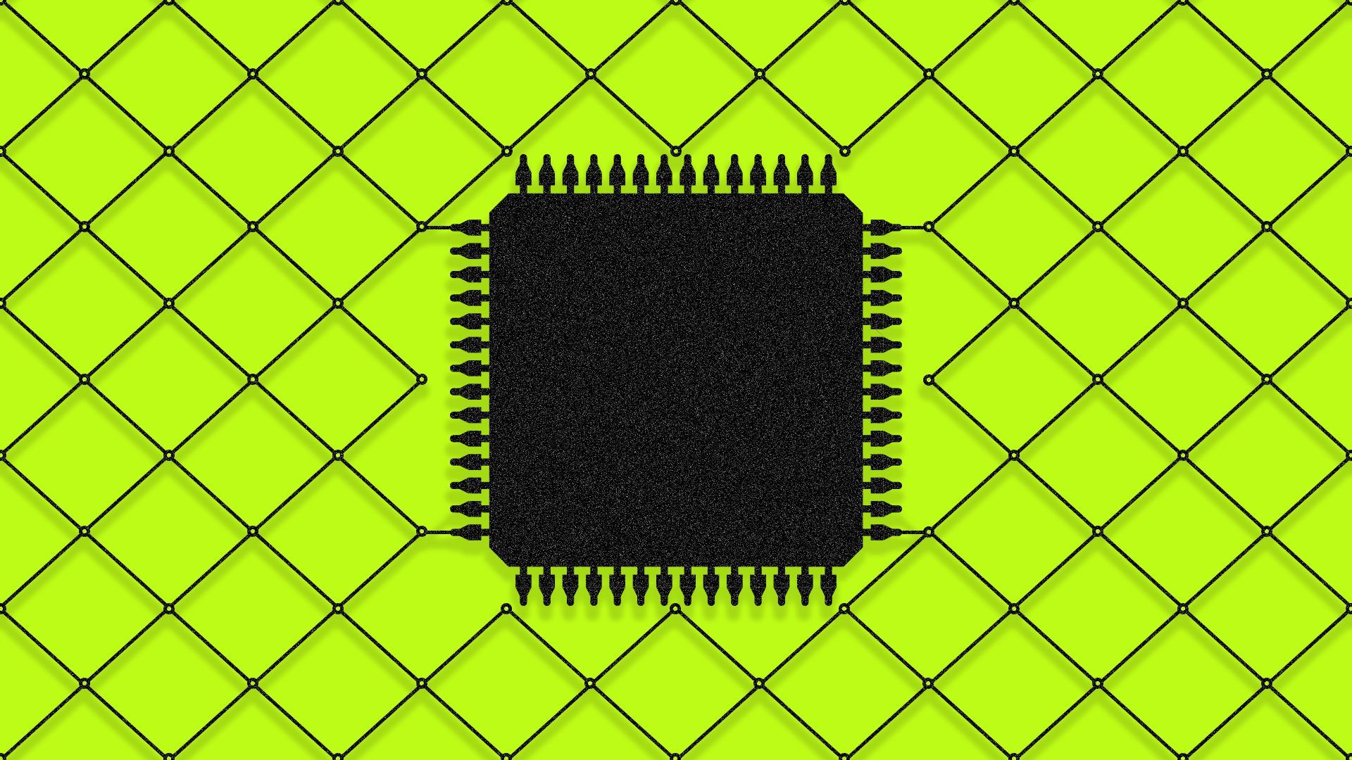 illustration of a semiconductor chip