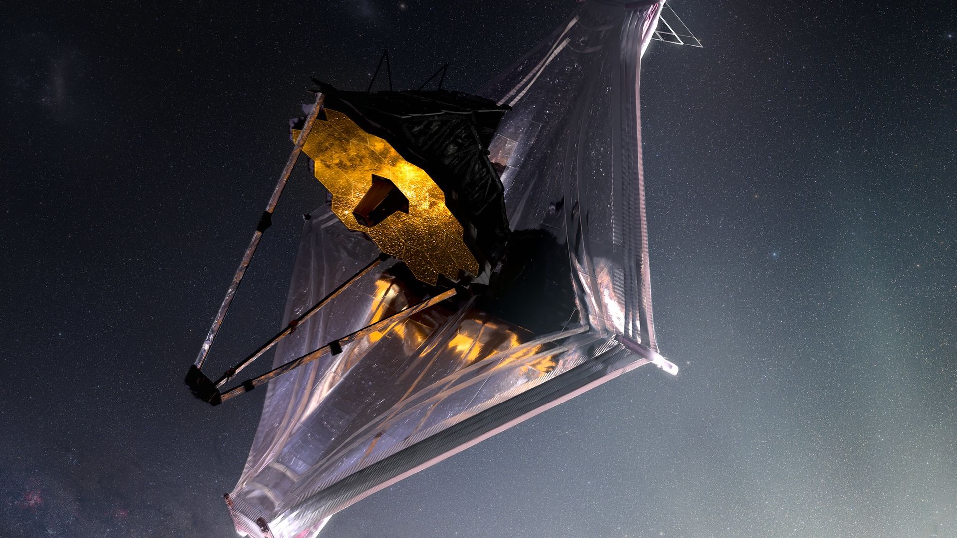 Artist's illustration of the James Webb Space Telescope in space. 