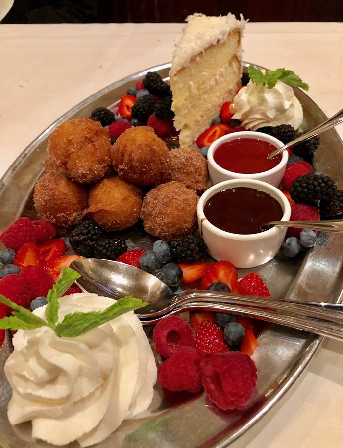 dessert at the palm in charlotte southpark