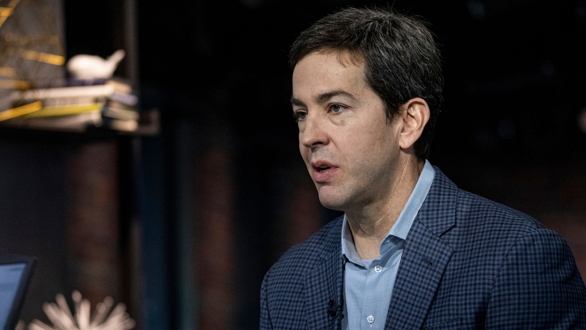 Okta CEO Todd McKinnon speaks during a Bloomberg Technology television interview. 